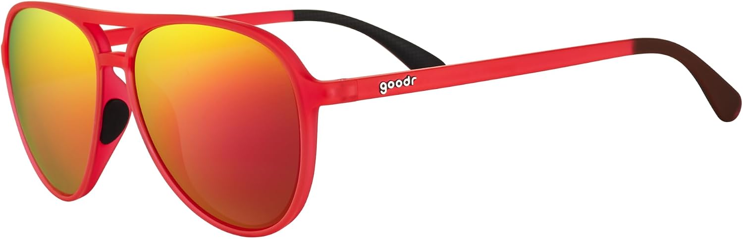goodr Polarized Aviator Sunglasses, Large Sized (Mach G), UV400 Protection, No Slip, No Bounce