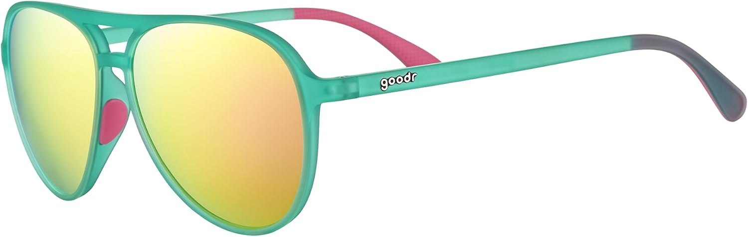 goodr Polarized Aviator Sunglasses, Large Sized (Mach G), UV400 Protection, No Slip, No Bounce