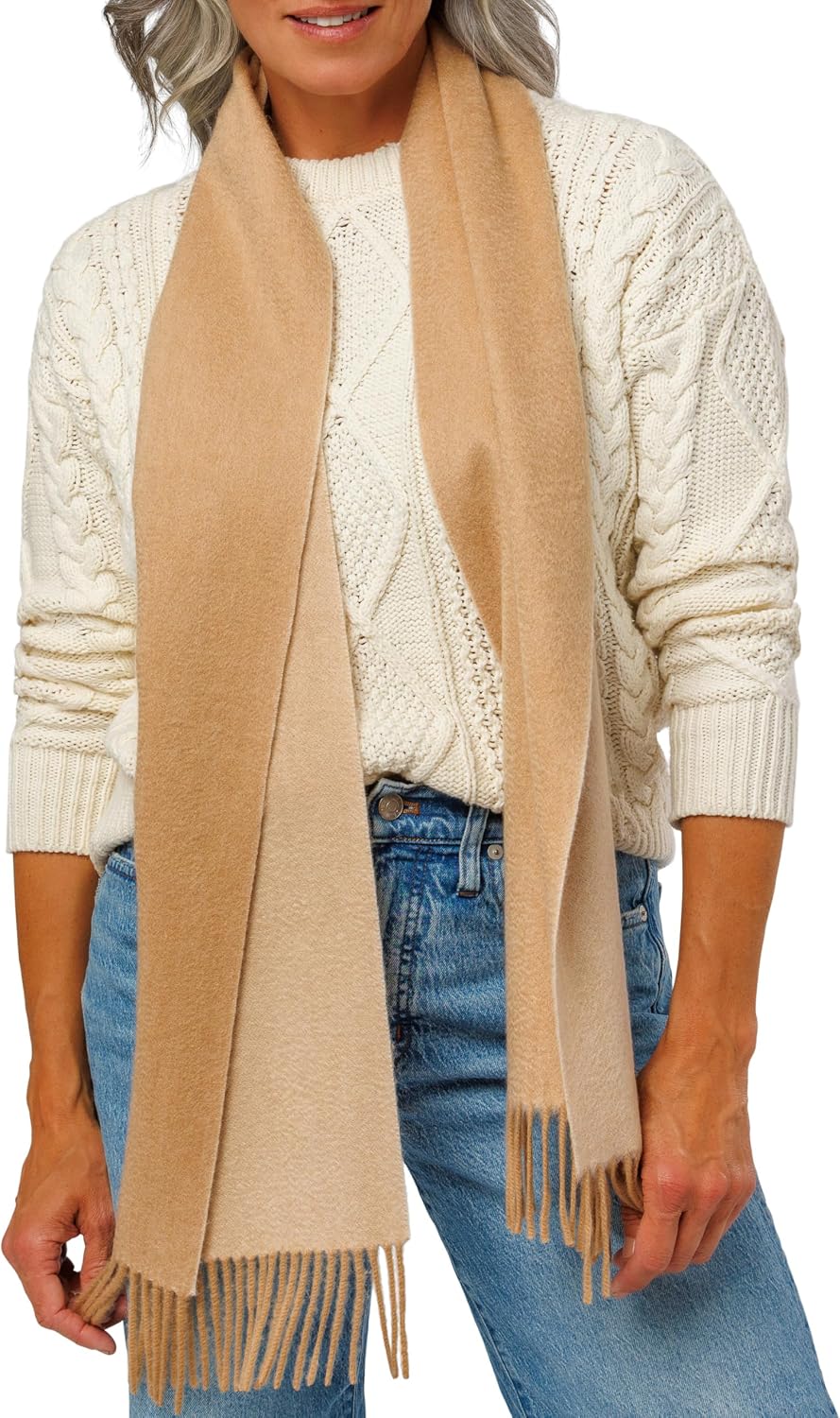 Fishers Finery Women's 100% Pure Cashmere Winter Scarf